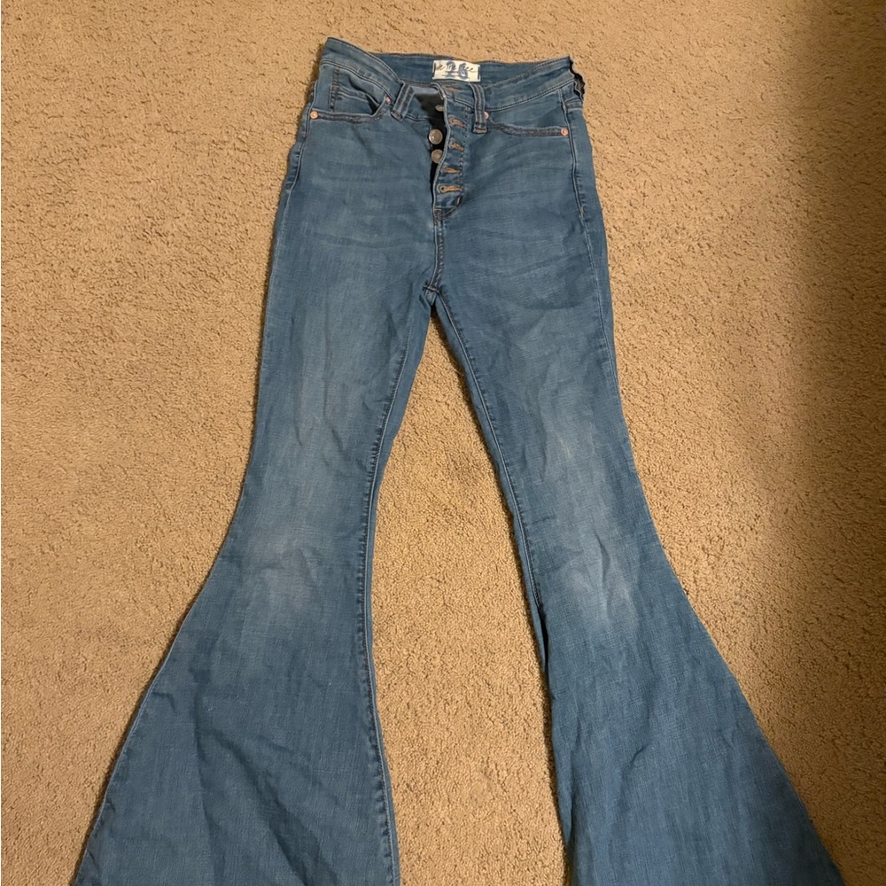 Flared Blue Jeans